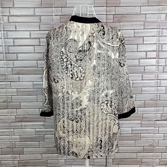 R&M Richard's vintage 80's sheer jacket with beige top Size 8 - Picture 7 of 11